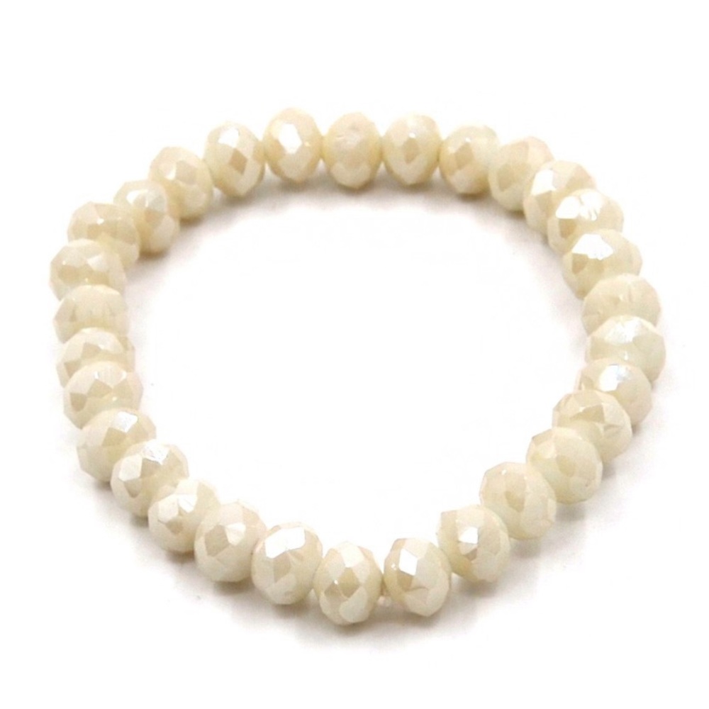 NWT • cream stretchy bracelet